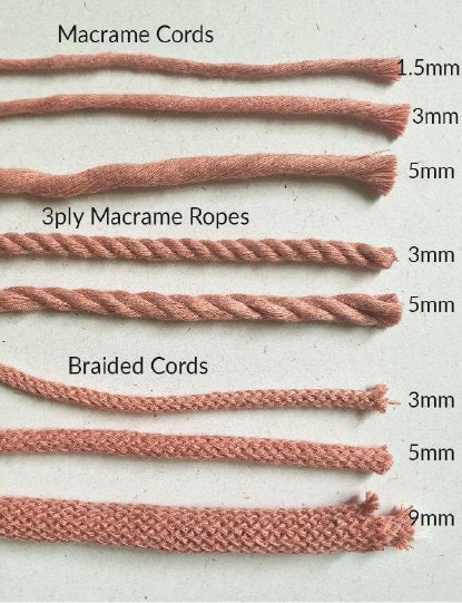 Bobbiny Braided Cord, "Cashmere Beige" 3mm, 5mm, 9mm (108 yards/100m) - BasketsandBlanketsNJ