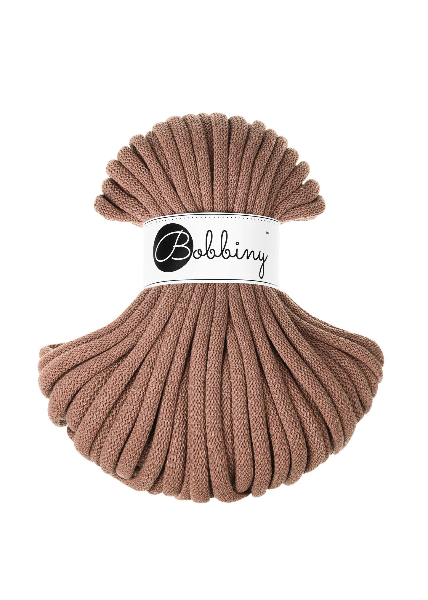 Bobbiny Braided Cord, "Mocha Mousse" 3mm, 5mm, 9mm (108 yards/100m) - BasketsandBlanketsNJ