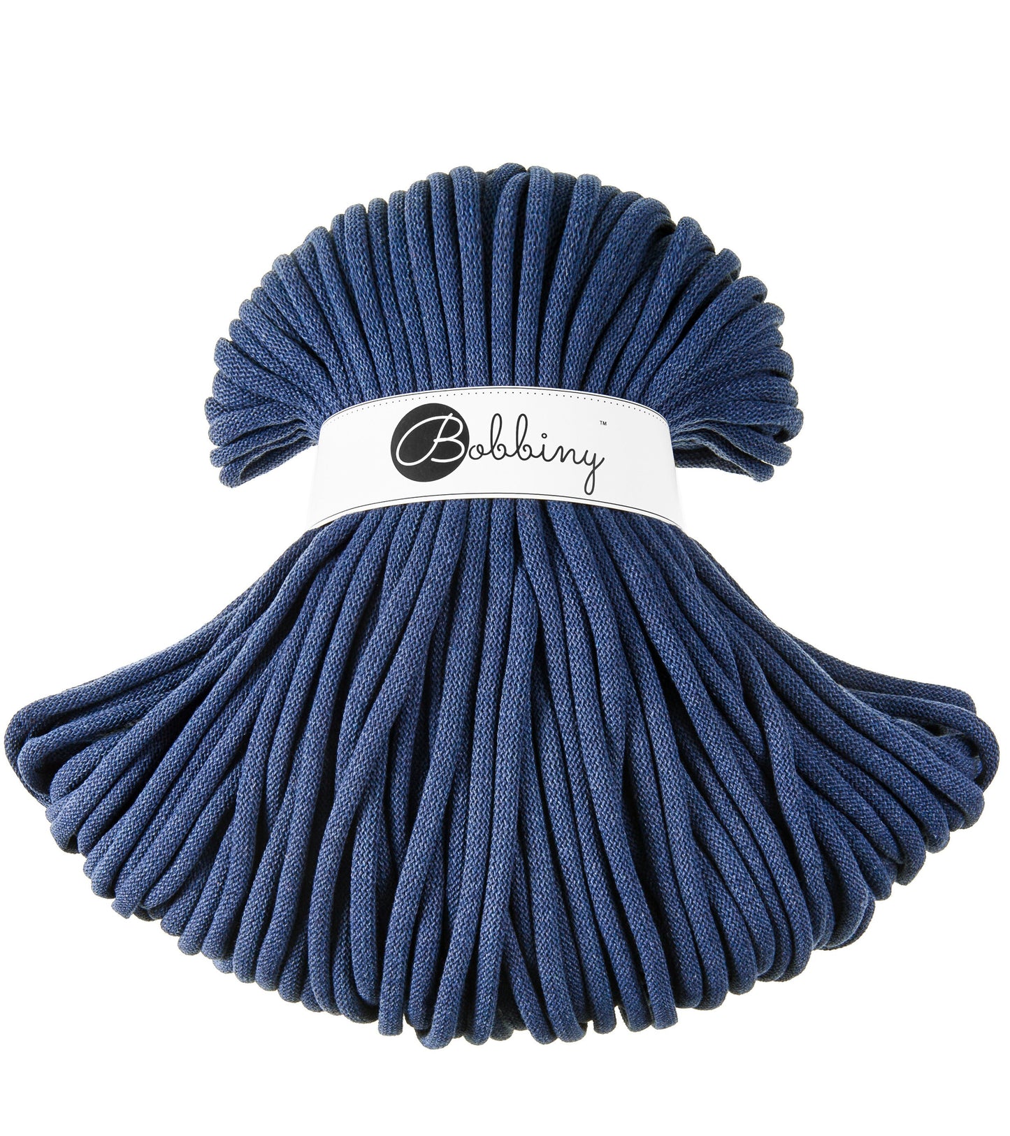 Bobbiny Braided Cord, "Jeans" 3mm, 5mm, 9mm (108 yards/100m) - BasketsandBlanketsNJ