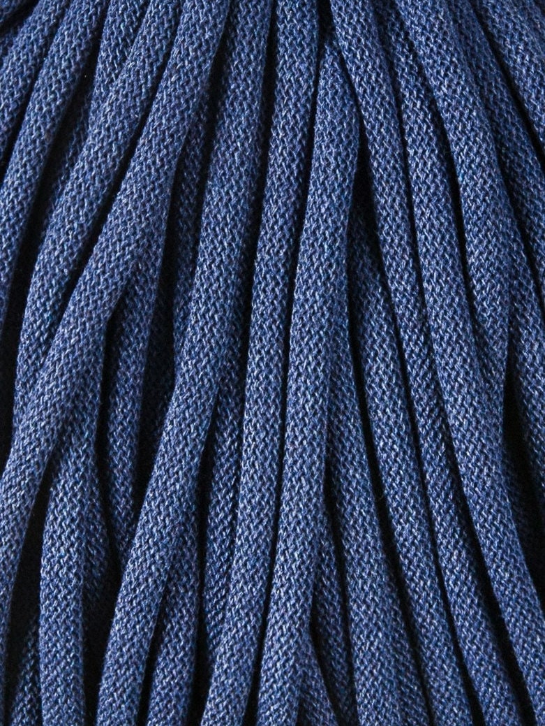 Bobbiny Braided Cord, "Jeans" 3mm, 5mm, 9mm (108 yards/100m) - BasketsandBlanketsNJ
