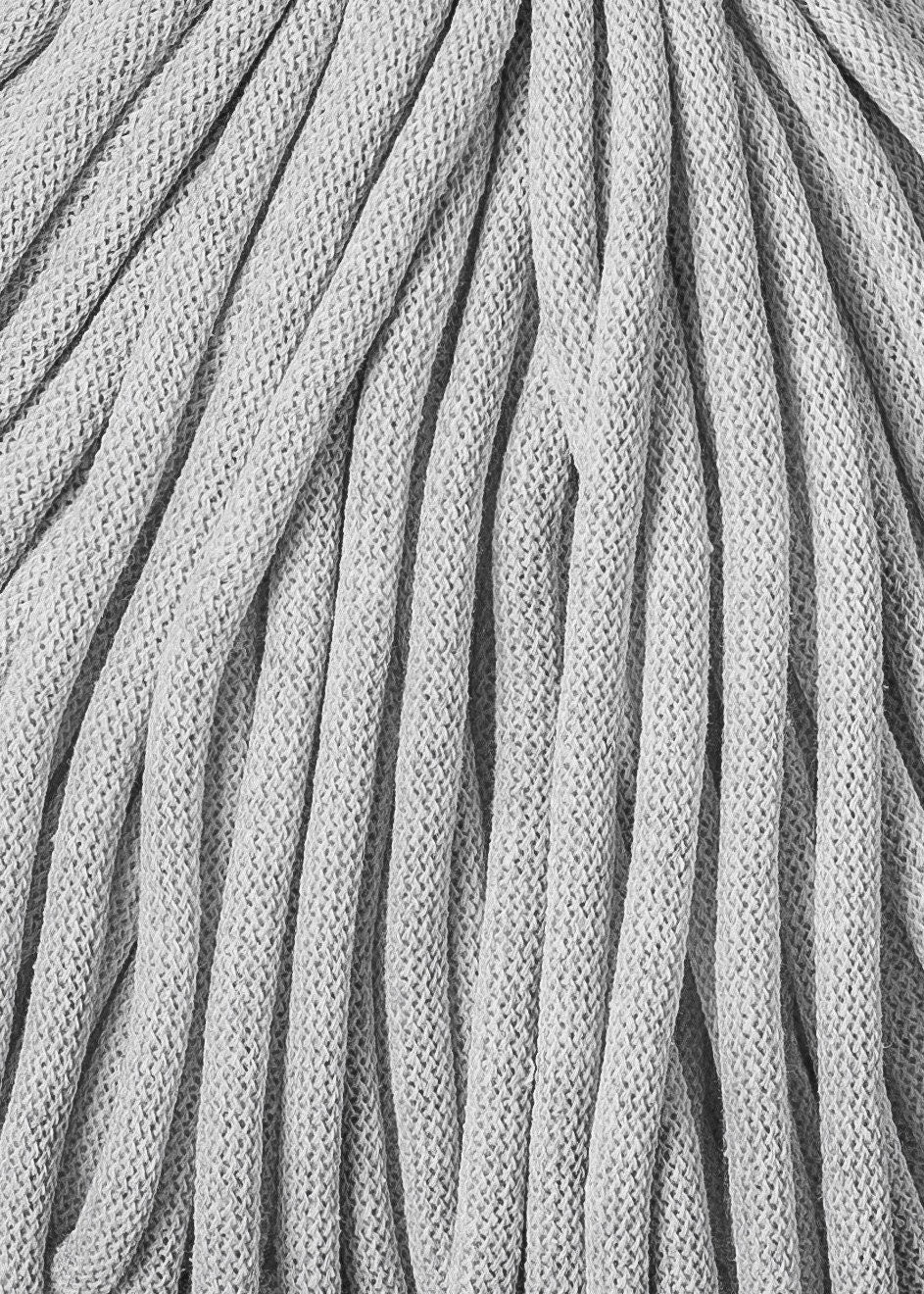 Bobbiny Braided Cord, "Light Grey" 3mm, 5mm, 9mm (108 yards/100m) - BasketsandBlanketsNJ