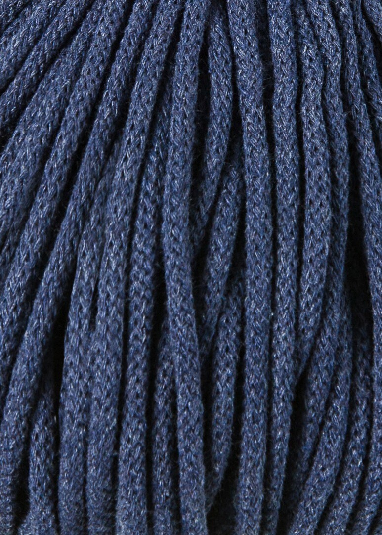 Bobbiny Braided Cord, "Jeans" 3mm, 5mm, 9mm (108 yards/100m) - BasketsandBlanketsNJ
