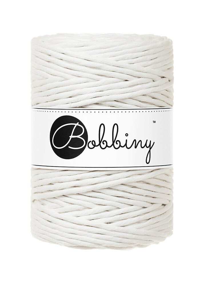 Bobbiny "Off-White" Single Twist Macrame Cord, 9mm, 5mm, 3mm, 1.5mm - BasketsandBlanketsNJ
