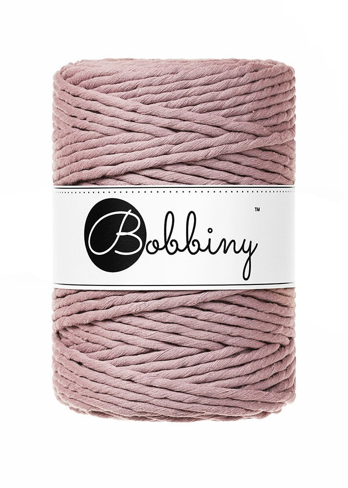 Bobbiny "Mauve" Single Twist Macrame Cord, 9mm, 5mm, 3mm, 1.5mm - BasketsandBlanketsNJ