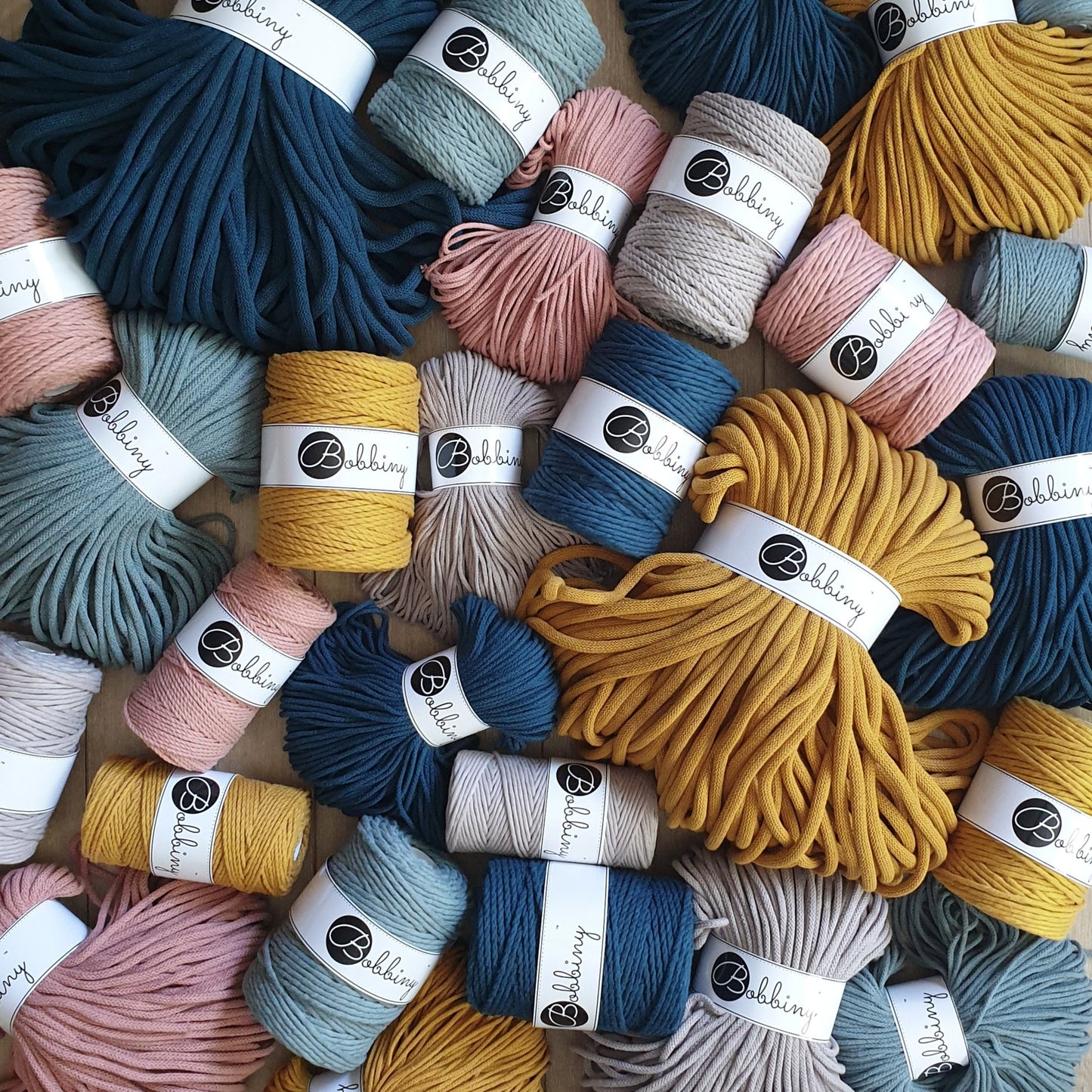 Bobbiny "Mauve" Single Twist Macrame Cord, 9mm, 5mm, 3mm, 1.5mm - BasketsandBlanketsNJ
