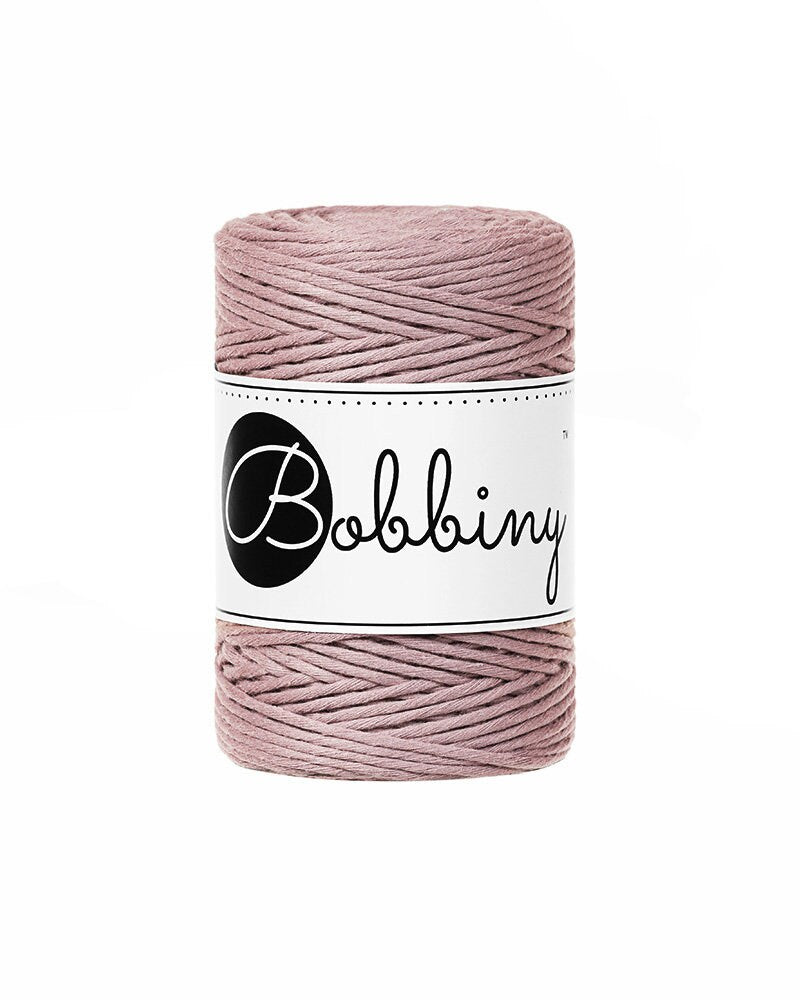 Bobbiny "Mauve" Single Twist Macrame Cord, 9mm, 5mm, 3mm, 1.5mm - BasketsandBlanketsNJ