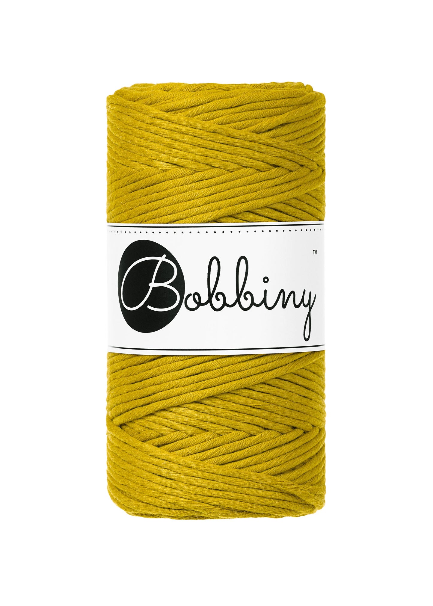 Bobbiny "Spicy Yellow" Single Twist Macrame Cord, 9mm, 5mm, 3mm, 1.5mm - BasketsandBlanketsNJ