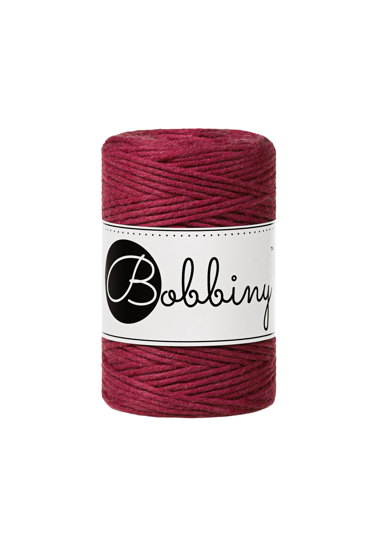 Bobbiny "Wine Red" Single Twist Macrame Cord, 9mm, 5mm, 3mm, 1.5mm - BasketsandBlanketsNJ