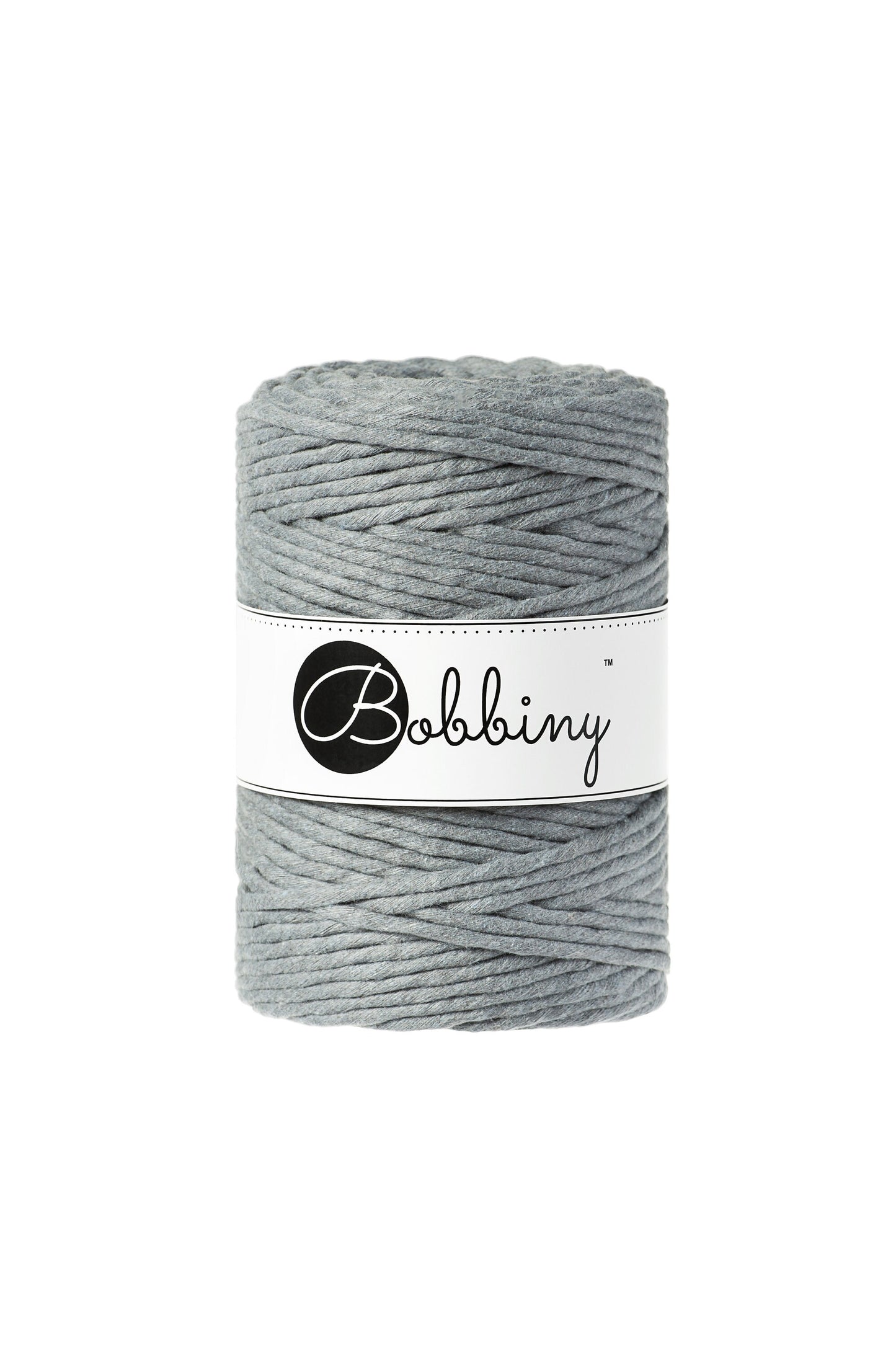 Bobbiny "Steel" Single Twist Macrame Cord, 9mm, 5mm, 3mm, 1.5mm - BasketsandBlanketsNJ
