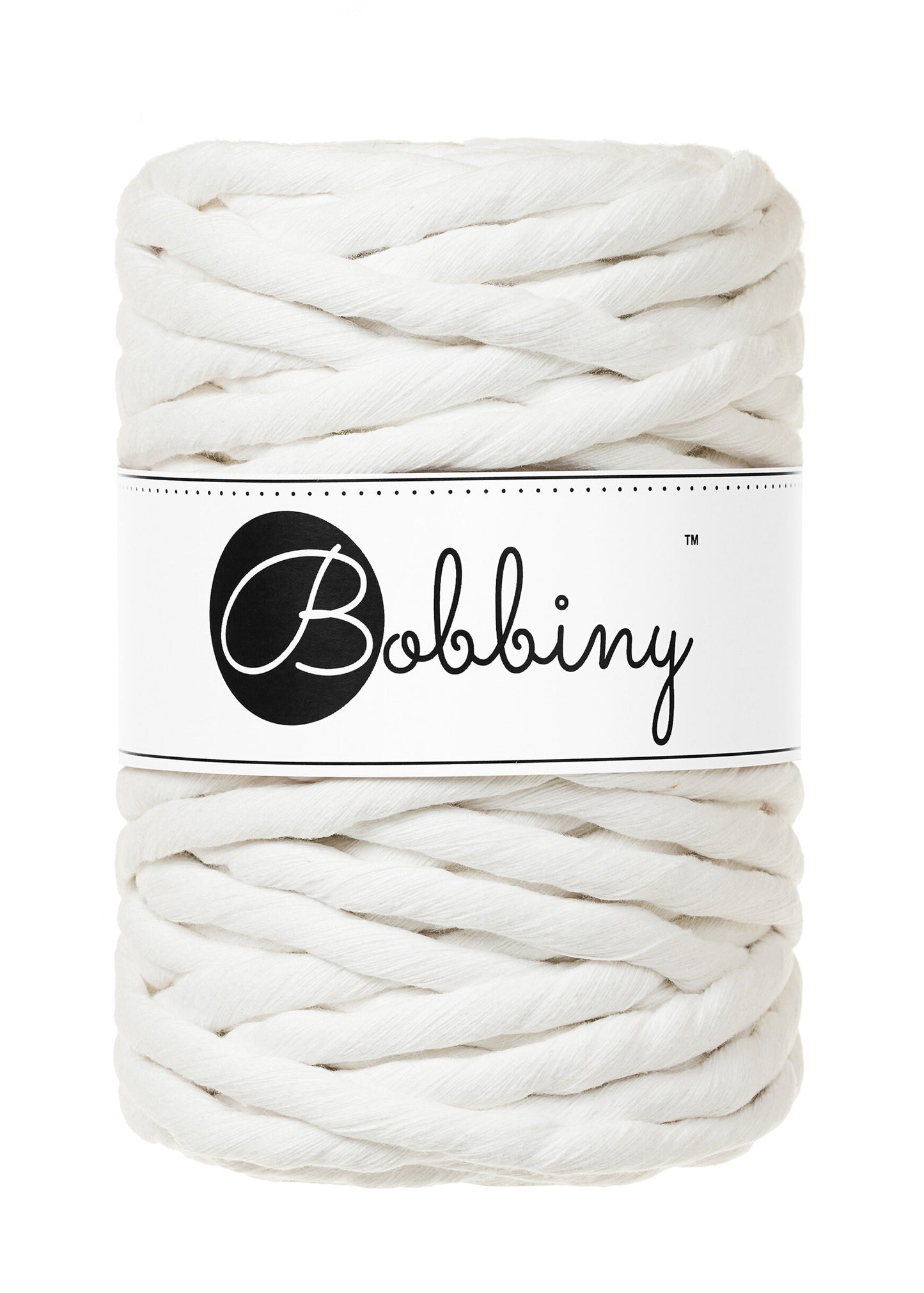 Bobbiny "Off-White" Single Twist Macrame Cord, 9mm, 5mm, 3mm, 1.5mm - BasketsandBlanketsNJ