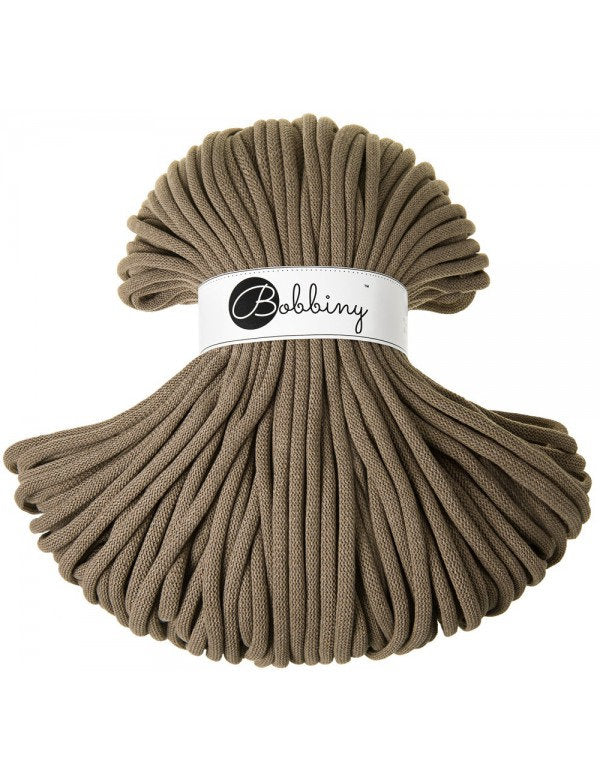 Bobbiny Braided Cord, "Coffee" 3mm, 5mm, 9mm (108 yards/100m) - BasketsandBlanketsNJ