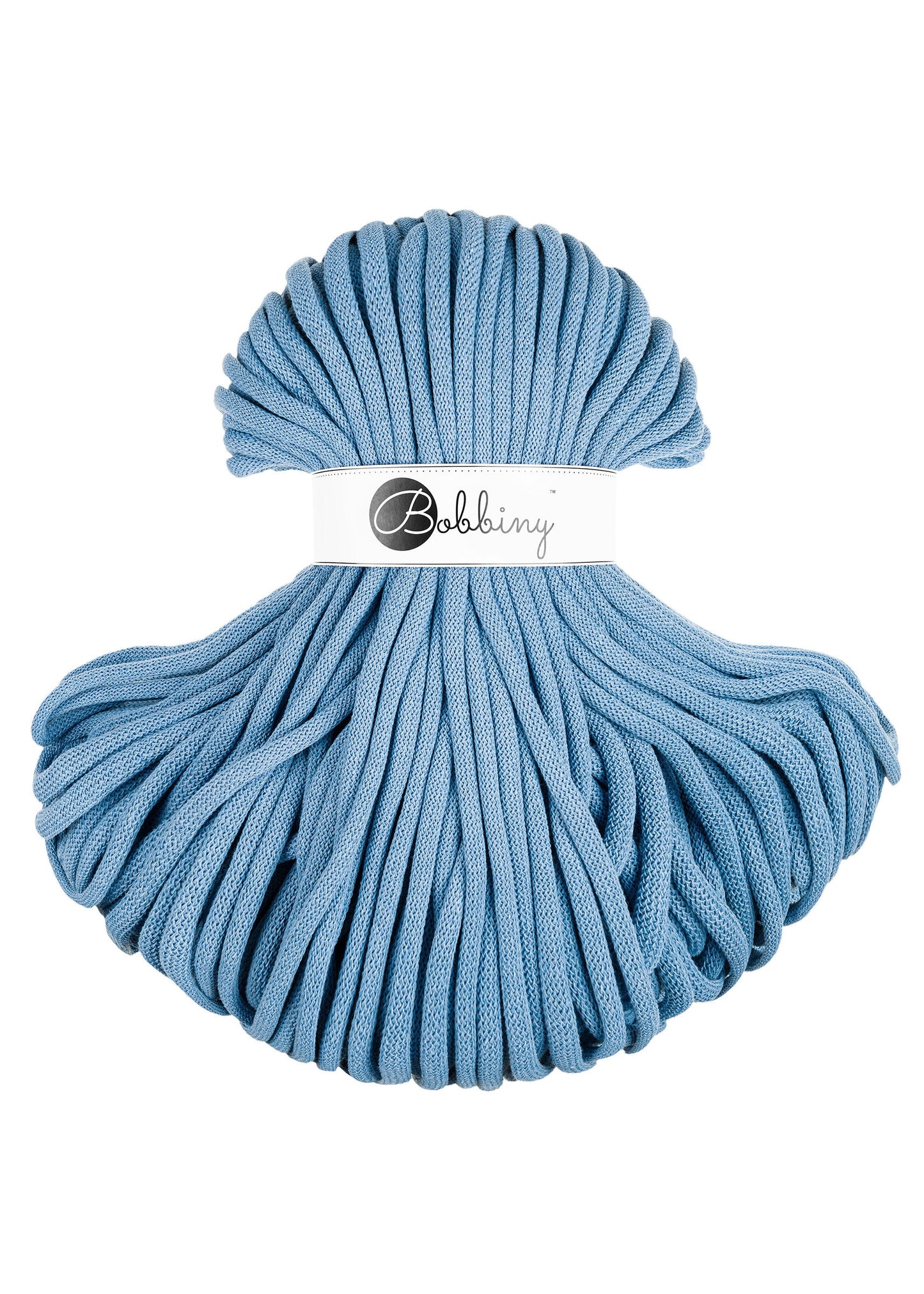 Bobbiny Braided Cord, "Perfect Blue" 3mm, 5mm, 9mm (108 yards/100m) - BasketsandBlanketsNJ