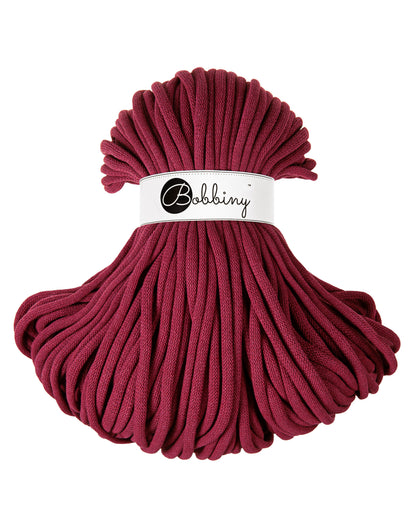Bobbiny Braided Cord, "Wine Red" 3mm, 5mm, 9mm (108 yards/100m)