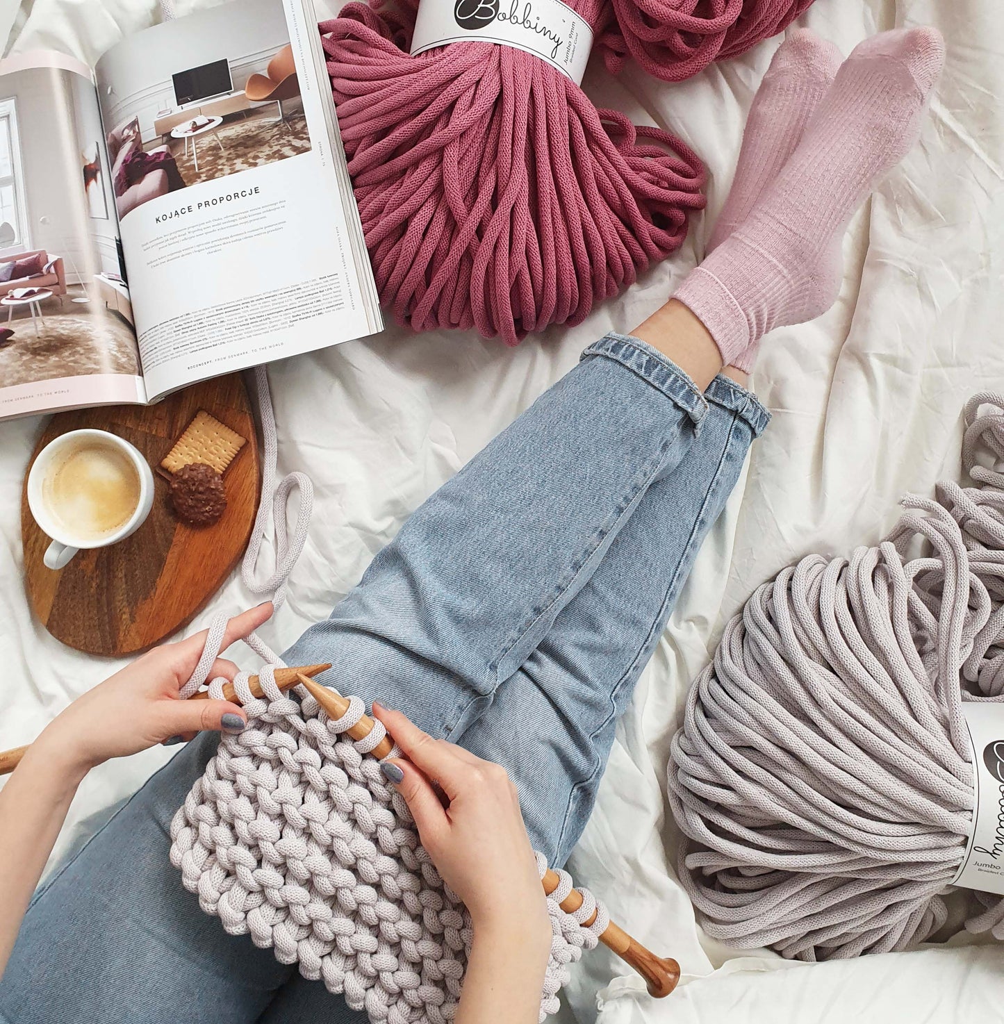 Bobbiny Braided Cord, "Dusty Rose" 3mm, 5mm, 9mm (108 yards/100m) - BasketsandBlanketsNJ