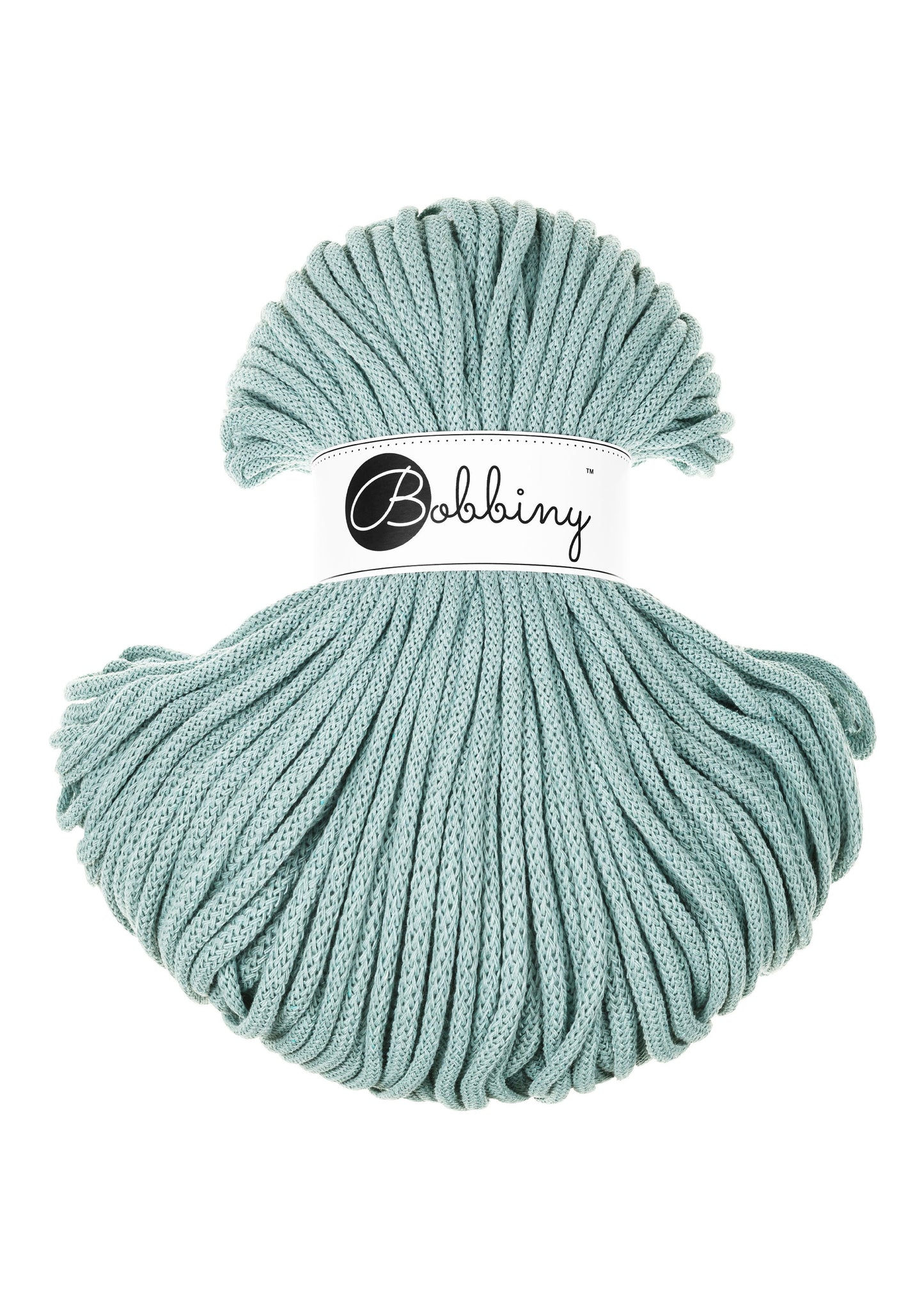 Bobbiny Braided Cord, "Duck Egg Blue" 3mm, 5mm, 9mm (108 yards/100m) - BasketsandBlanketsNJ