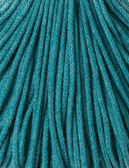 Bobbiny Braided Cord, "Teal" 3mm, 5mm, 9mm (108 yards/100m) - BasketsandBlanketsNJ