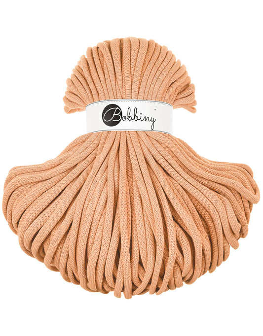 Bobbiny Braided Cord, "Peach Fuzz" 3mm, 5mm, 9mm (108 yards/100m) - BasketsandBlanketsNJ