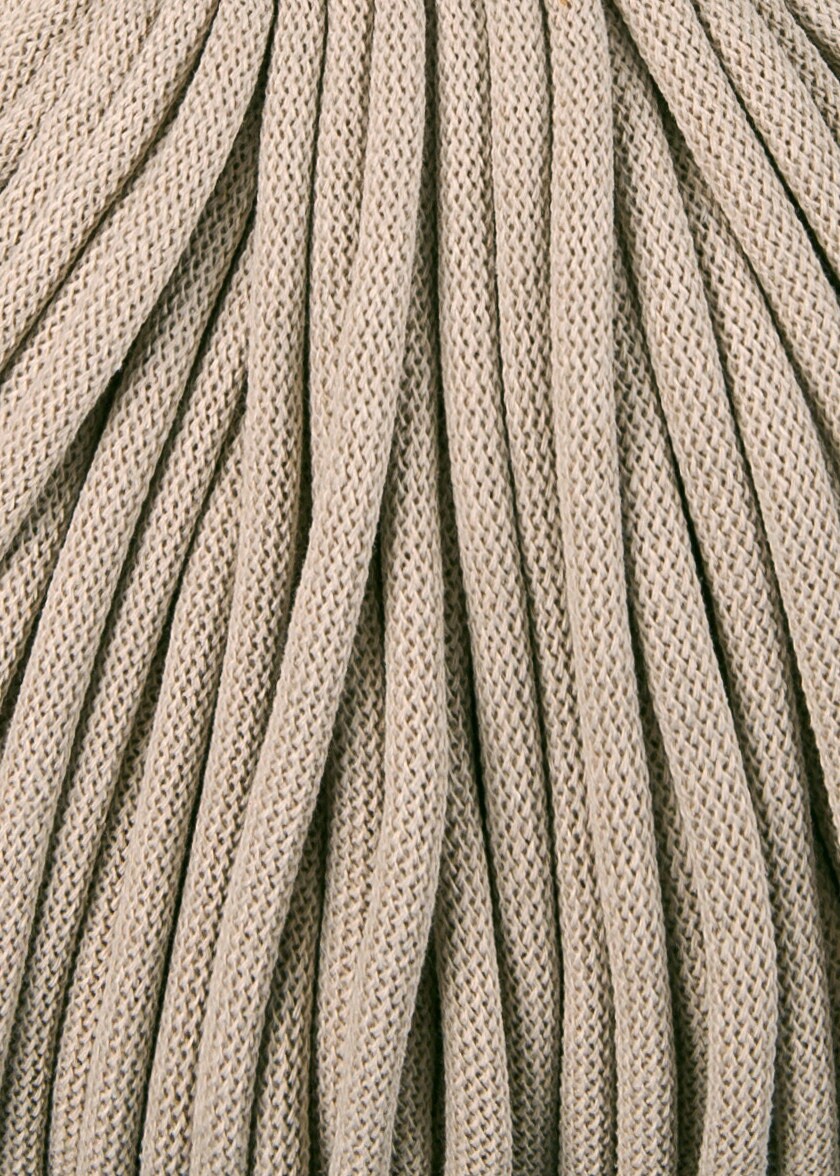 Bobbiny Braided Cord, "Beige" 3mm, 5mm, 9mm (108 yards/100m) - BasketsandBlanketsNJ