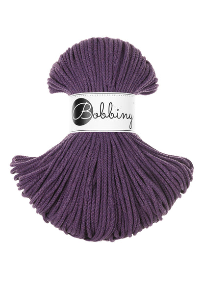 Bobbiny Braided Cord, "Violet" 3mm, 5mm, 9mm (108 yards/100m) - BasketsandBlanketsNJ