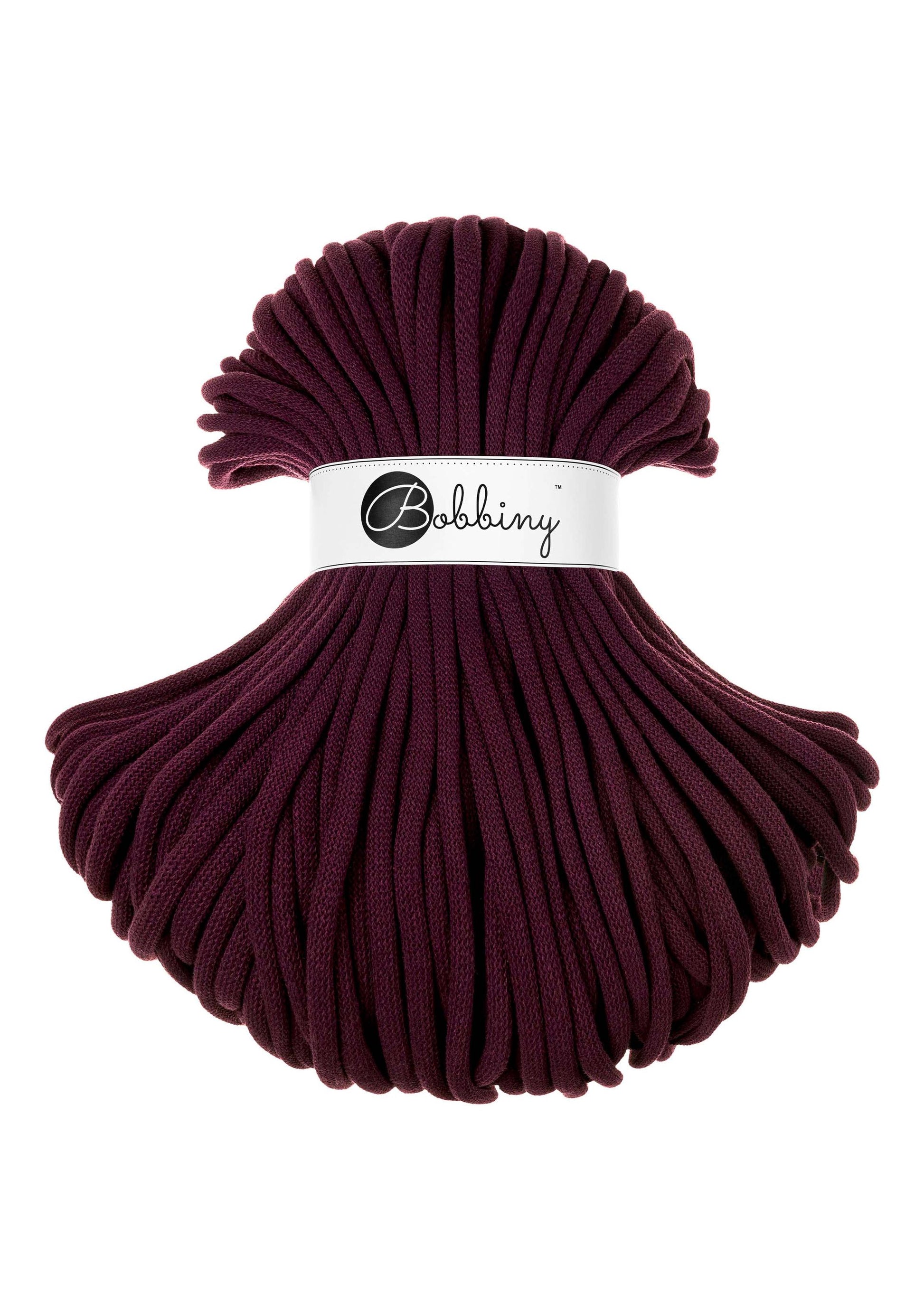 Bobbiny Braided Cord, "Burgandy" 3mm, 5mm, 9mm (108 yards/100m) - BasketsandBlanketsNJ