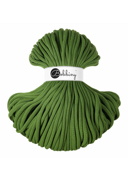 Bobbiny Braided Cord, "Moss Green" 3mm, 5mm, 9mm (108 yards/100m) - BasketsandBlanketsNJ