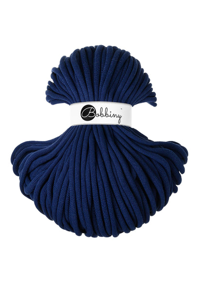 Bobbiny Braided Cord, "Ink Blue" 3mm, 5mm, 9mm (108 yards/100m) - BasketsandBlanketsNJ