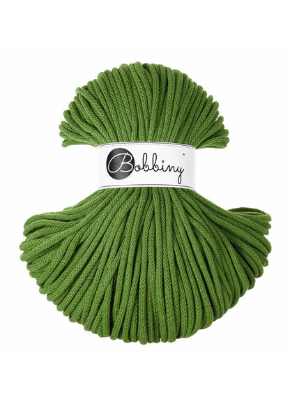 Bobbiny Braided Cord, "Moss Green" 3mm, 5mm, 9mm (108 yards/100m) - BasketsandBlanketsNJ