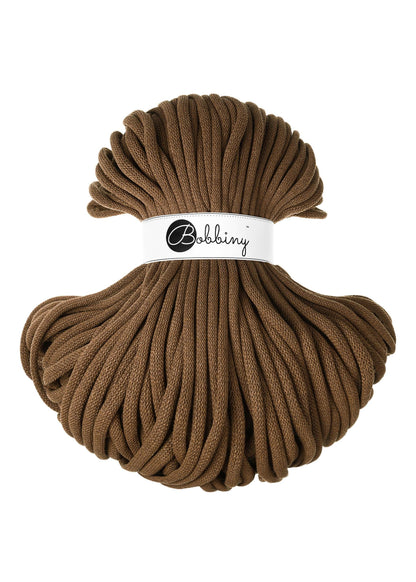 Bobbiny Braided Cord, "Nut Brown" 3mm, 5mm, 9mm (108 yards/100m) - BasketsandBlanketsNJ