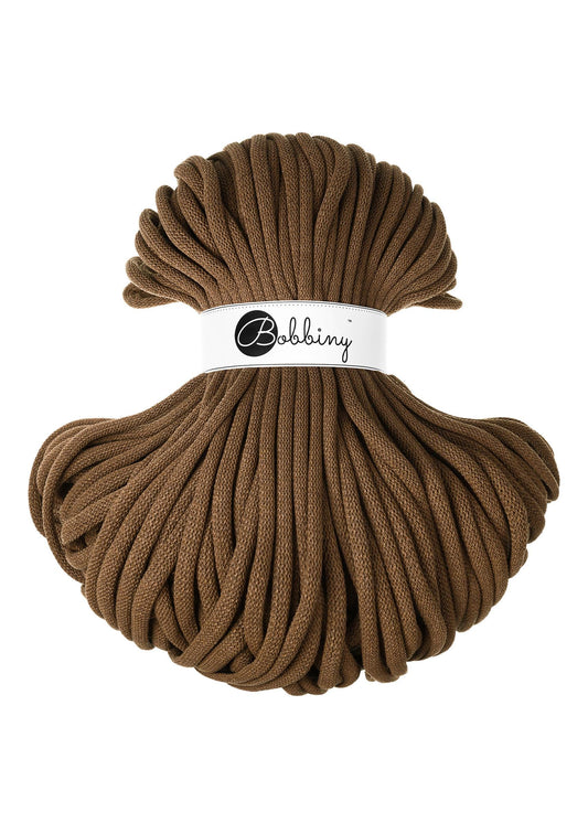 Bobbiny Braided Cord, "Nut Brown" 3mm, 5mm, 9mm (108 yards/100m) - BasketsandBlanketsNJ