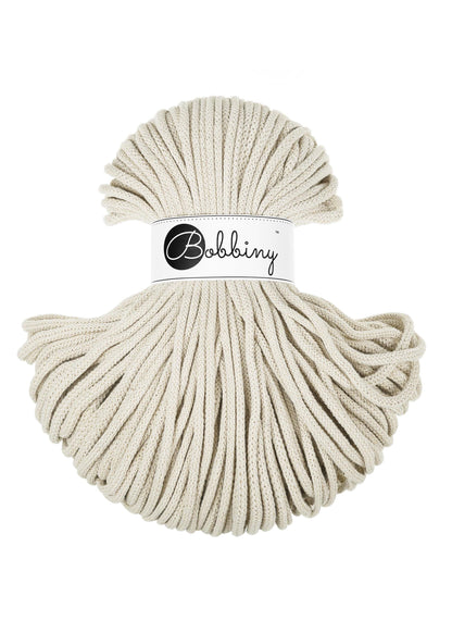 Bobbiny Braided Cord, "Cashmere Beige" 3mm, 5mm, 9mm (108 yards/100m) - BasketsandBlanketsNJ