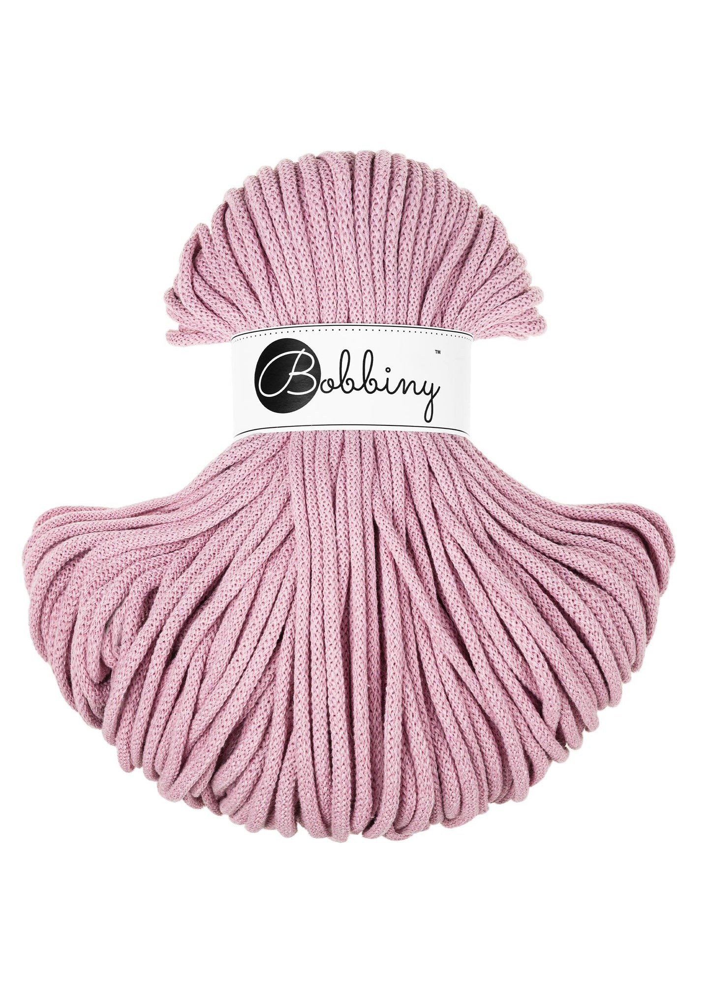 Bobbiny Braided Cord, "Dusty Rose" 3mm, 5mm, 9mm (108 yards/100m) - BasketsandBlanketsNJ