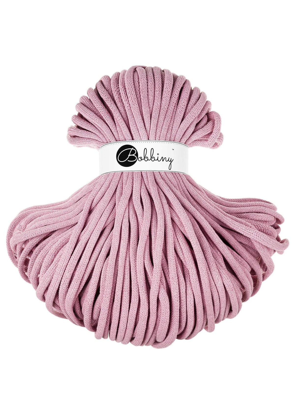 Bobbiny Braided Cord, "Dusty Rose" 3mm, 5mm, 9mm (108 yards/100m) - BasketsandBlanketsNJ