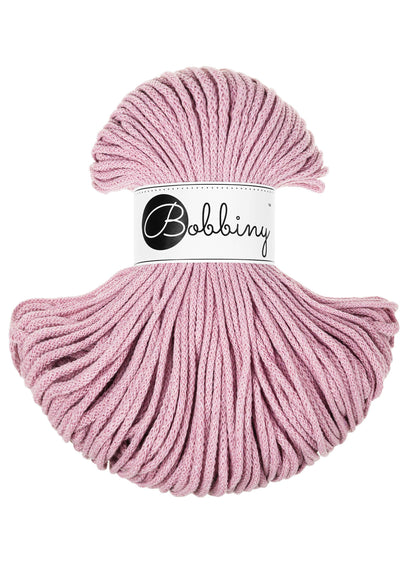 Bobbiny Braided Cord, "Dusty Rose" 3mm, 5mm, 9mm (108 yards/100m) - BasketsandBlanketsNJ