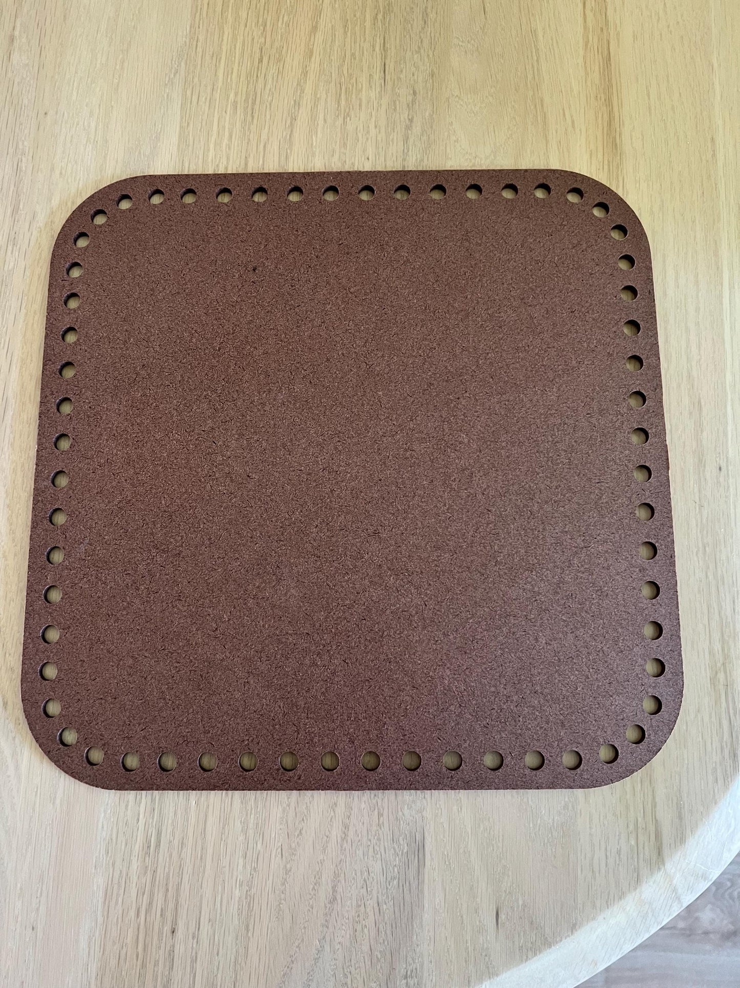12" square Basket Bottom, Square wooden crochet base - BasketsandBlanketsNJ