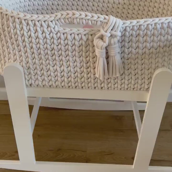 DIY Moses Basket Crochet Kit, Baby Bassinet Crochet Kit, Moses Basket Kit