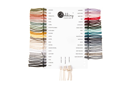 Bobbiny Braided Cord, "Rainbow Dust" 3mm, 5mm, 9mm (108 yards/100m) - BasketsandBlanketsNJ