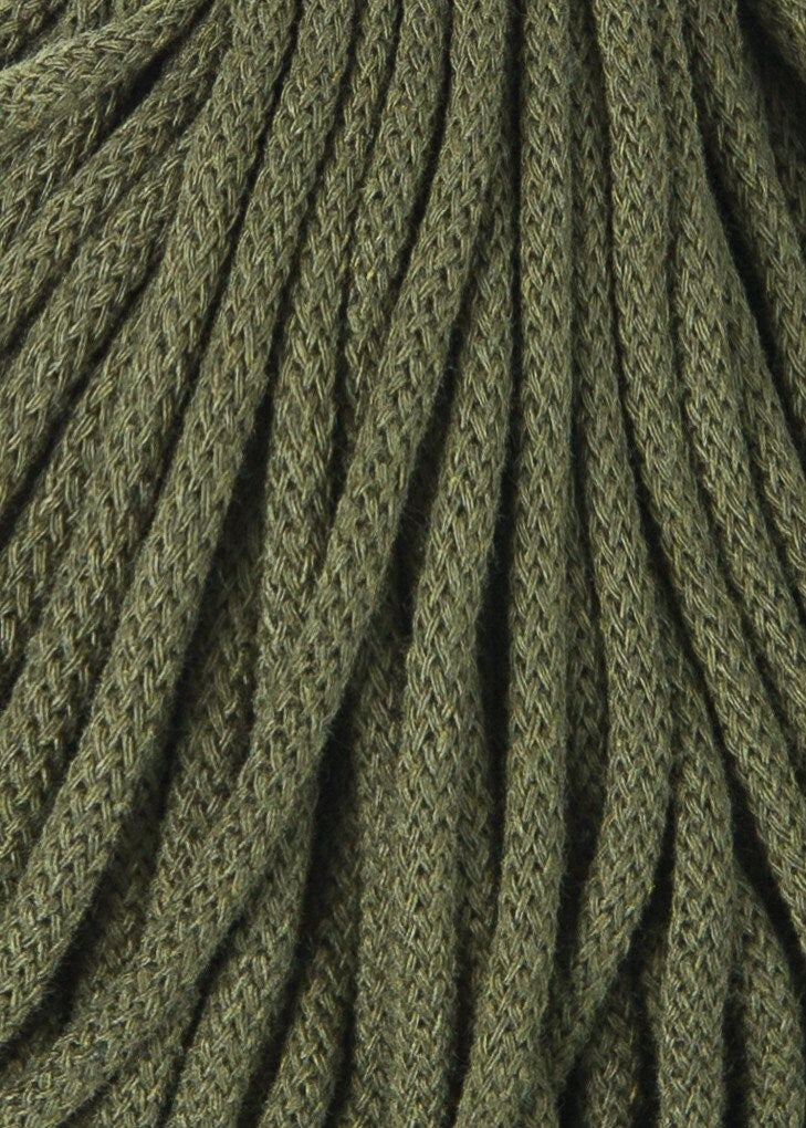 Bobbiny Braided Cord, "Avocado" 3mm, 5mm, 9mm (108 yards/100m) - BasketsandBlanketsNJ