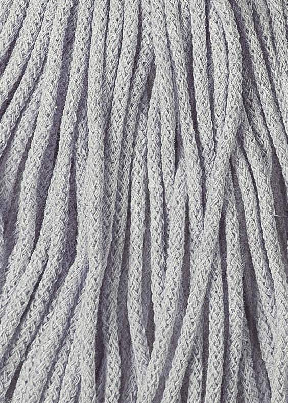 Bobbiny Braided Cord, "Light Grey" 3mm, 5mm, 9mm (108 yards/100m) - BasketsandBlanketsNJ