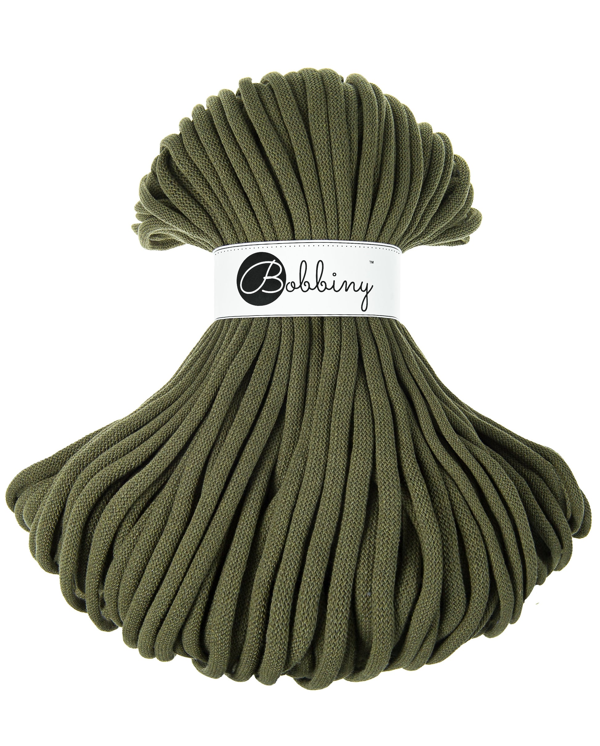 Bobbiny Braided Cord, "Avocado" 3mm, 5mm, 9mm (108 yards/100m) - BasketsandBlanketsNJ