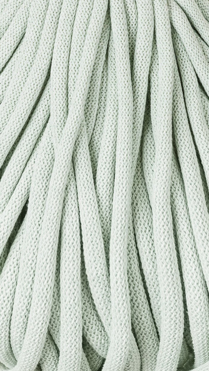 Bobbiny Braided Cord, "Milky Green" 3mm, 5mm, 9mm (108 yards/100m) - BasketsandBlanketsNJ