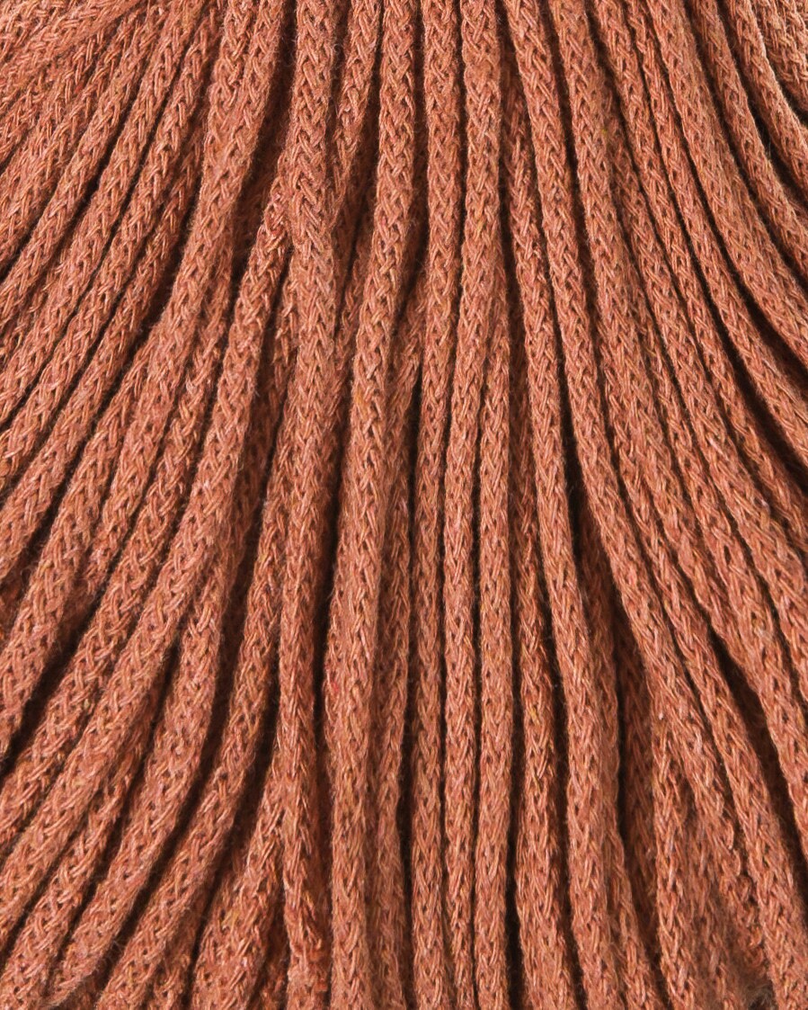 Bobbiny Braided Cord, "Terracotta" 3mm, 5mm, 9mm (108 yards/100m) - BasketsandBlanketsNJ