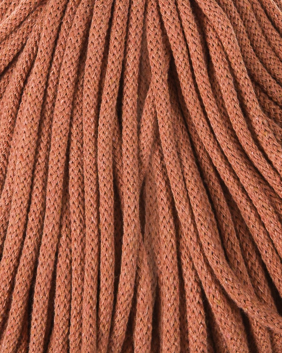 Bobbiny Braided Cord, "Terracotta" 3mm, 5mm, 9mm (108 yards/100m) - BasketsandBlanketsNJ