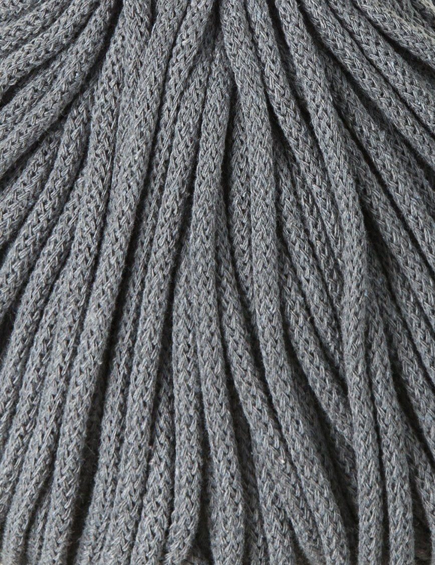 Bobbiny Braided Cord, "Steel" 3mm, 5mm, 9mm (108 yards/100m) - BasketsandBlanketsNJ