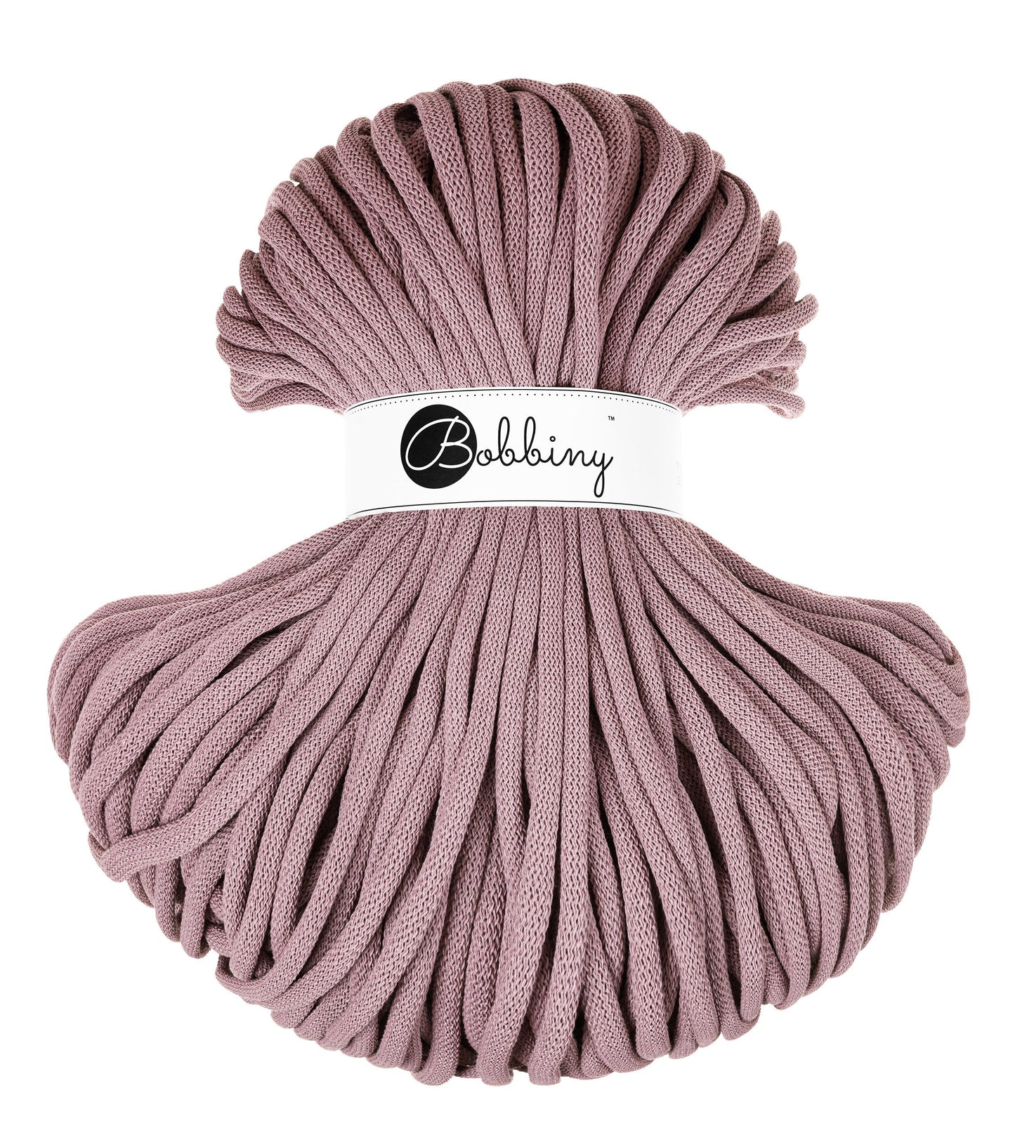 Bobbiny Braided Cord, "Mauve" 3mm, 5mm, 9mm (108 yards/100m) - BasketsandBlanketsNJ