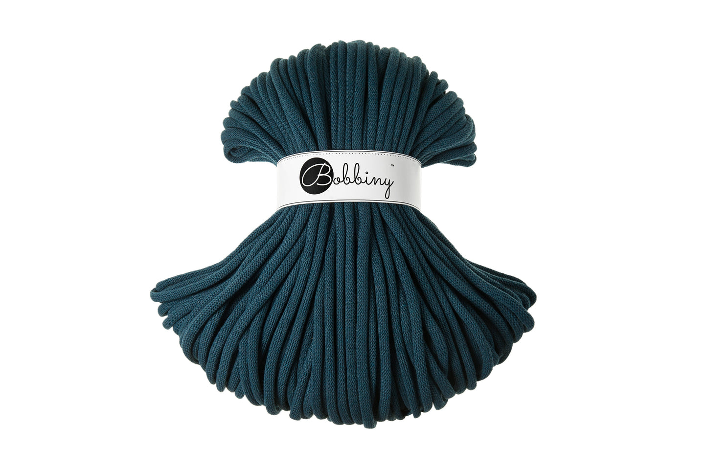 Bobbiny Braided Cord, "Peacock Blue" 3mm, 5mm, 9mm (108 yards/100m) - BasketsandBlanketsNJ