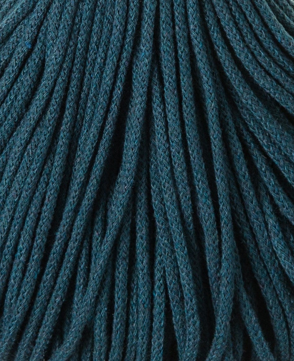 Bobbiny Braided Cord, "Peacock Blue" 3mm, 5mm, 9mm (108 yards/100m) - BasketsandBlanketsNJ