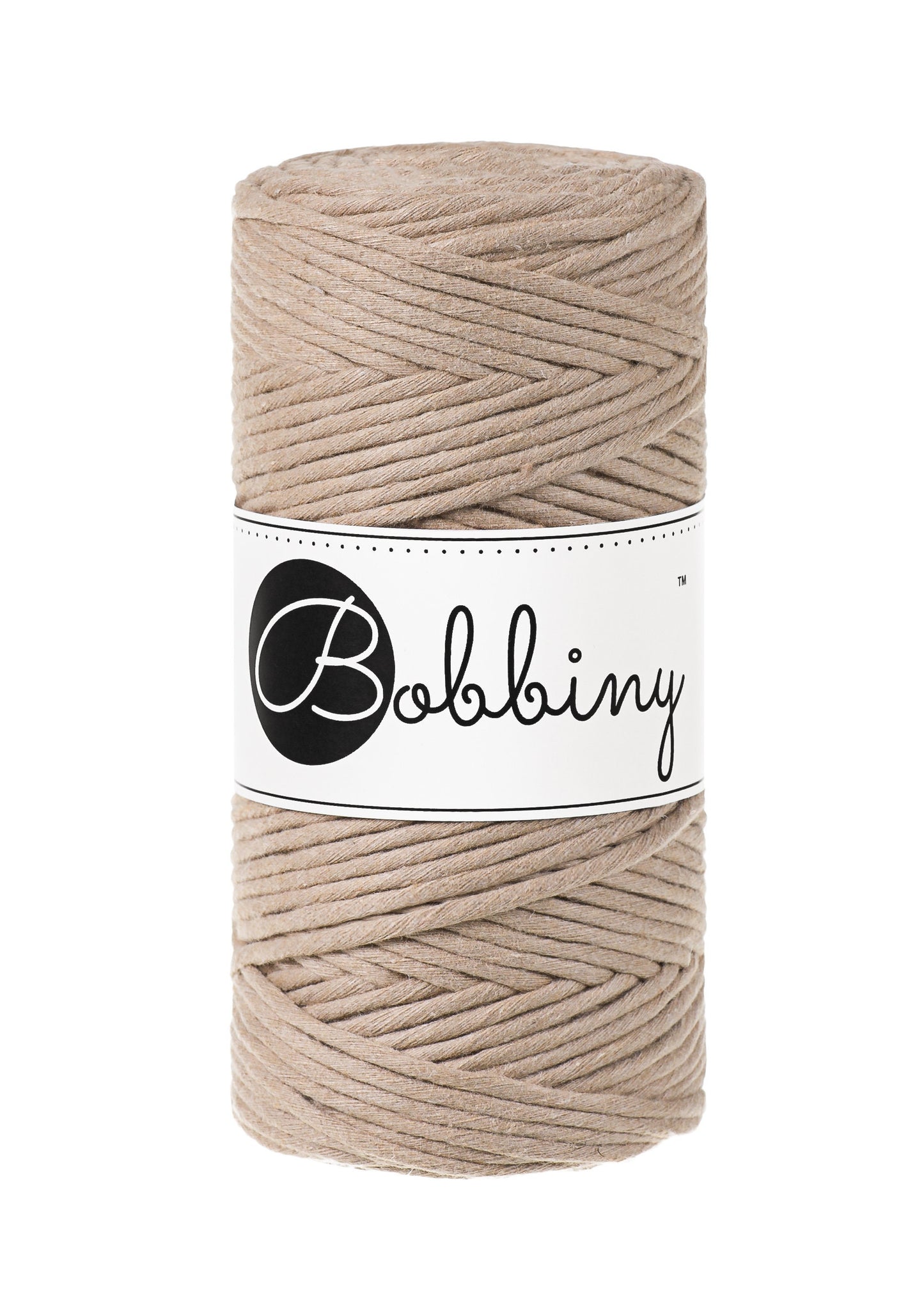 Bobbiny "Sand" Single Twist Macrame Cord, 9mm, 5mm, 3mm, 1.5mm - BasketsandBlanketsNJ