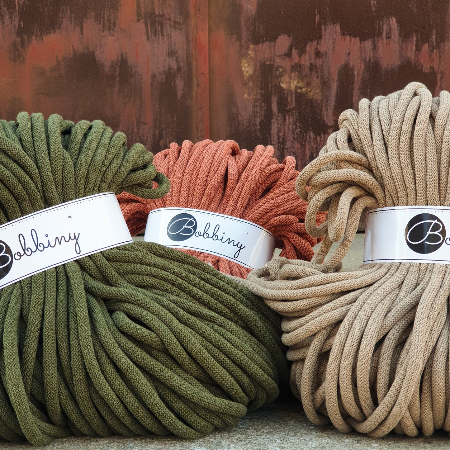 Bobbiny "Terracotta" Single Twist Macrame Cord, 9mm, 5mm, 3mm, 1.5mm - BasketsandBlanketsNJ