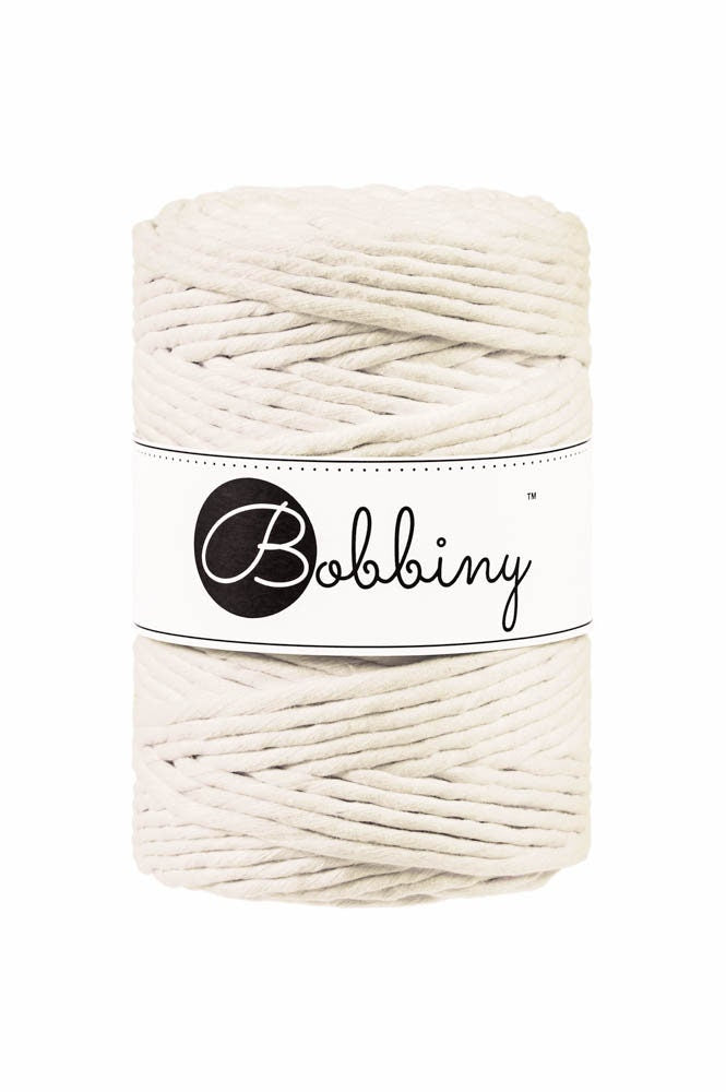 Bobbiny "Natural" Single Twist Macrame Cord, 9mm, 5mm, 3mm, 1.5mm - BasketsandBlanketsNJ