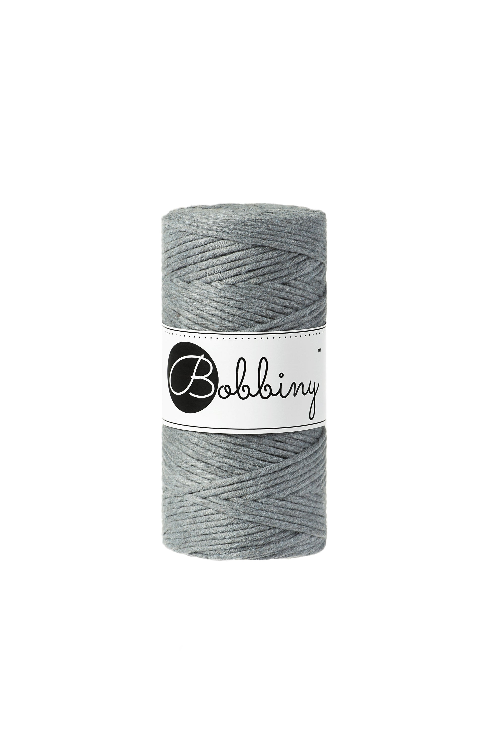 Bobbiny "Steel" Single Twist Macrame Cord, 9mm, 5mm, 3mm, 1.5mm - BasketsandBlanketsNJ